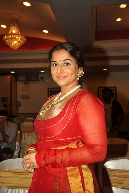 Bollywood Actress Vidya Balan Unseen Stills In Red Dress 6